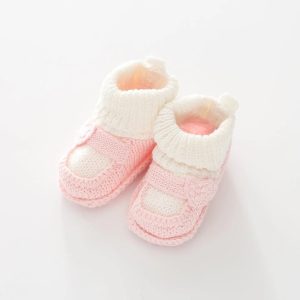 Pink Knit Baby Shoe